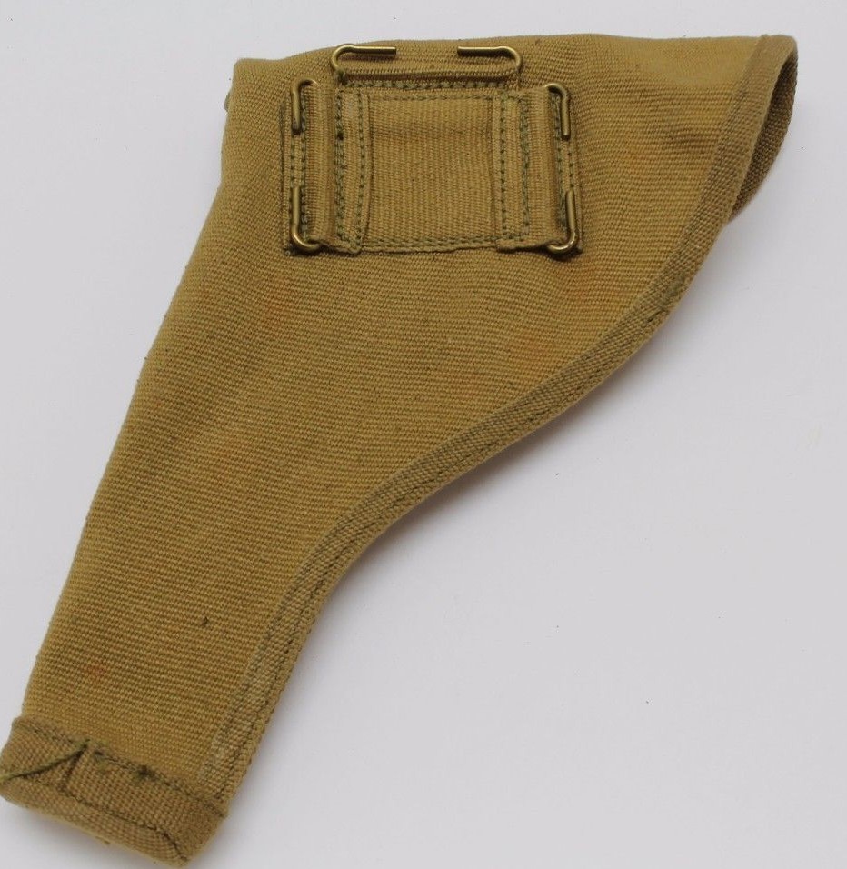 1943 British 455 webley holster tan canvas fits US 45 unclear marks each E7510