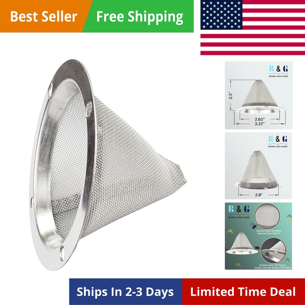 1 PC-Cone-Type Stainless Steel Spark Arrestor Screen 2.8”