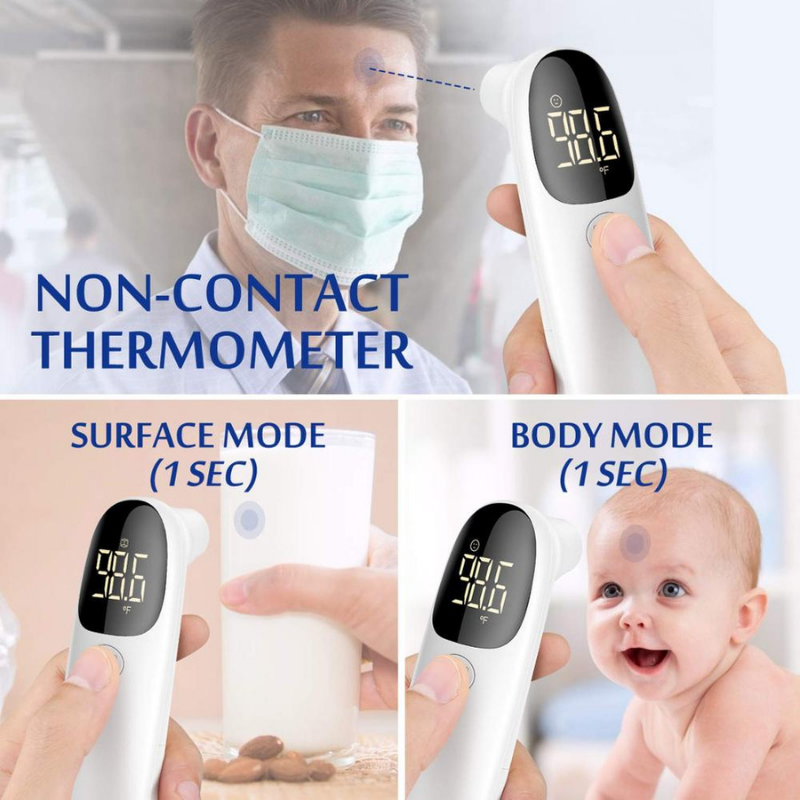 Infrared Digital Non-Contacted Ear & Forehead Temperature Thermometer