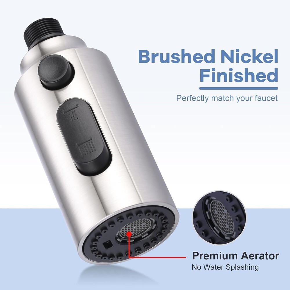 Pull Down Kitchen Faucet Sprayer Head Replacement with 9 Adapters