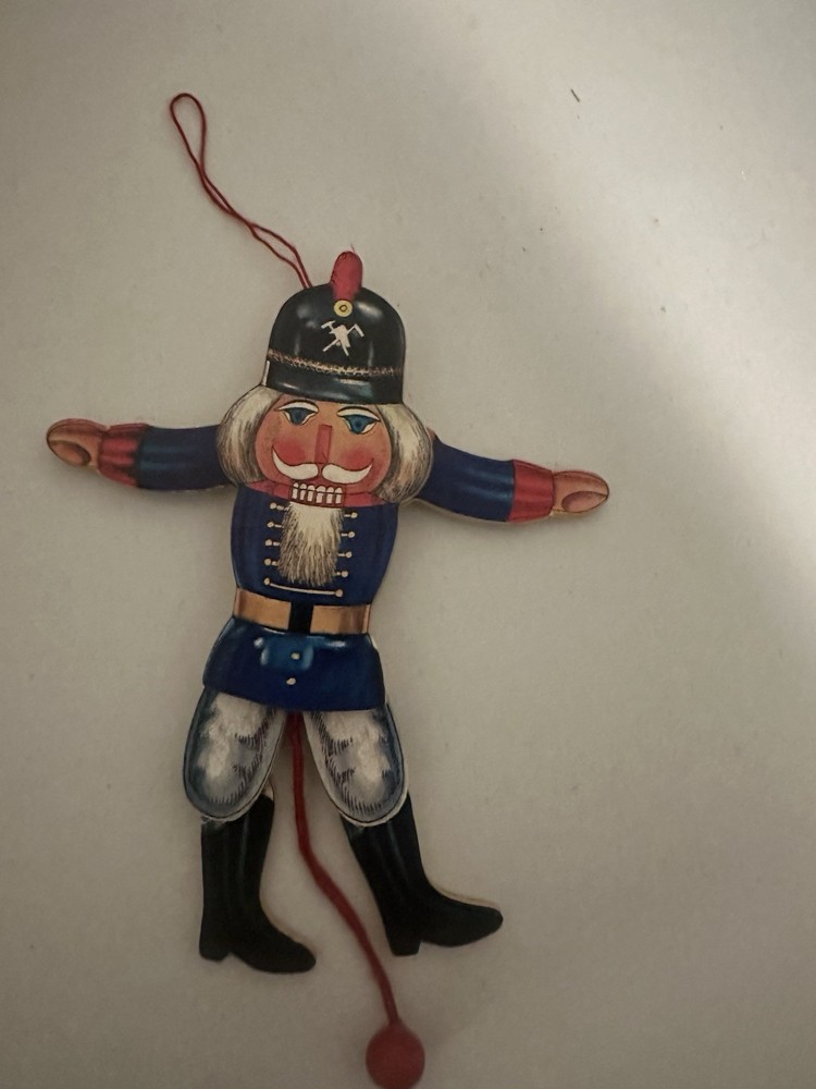 Vtg Pull String Nutcracker Jumping Jack