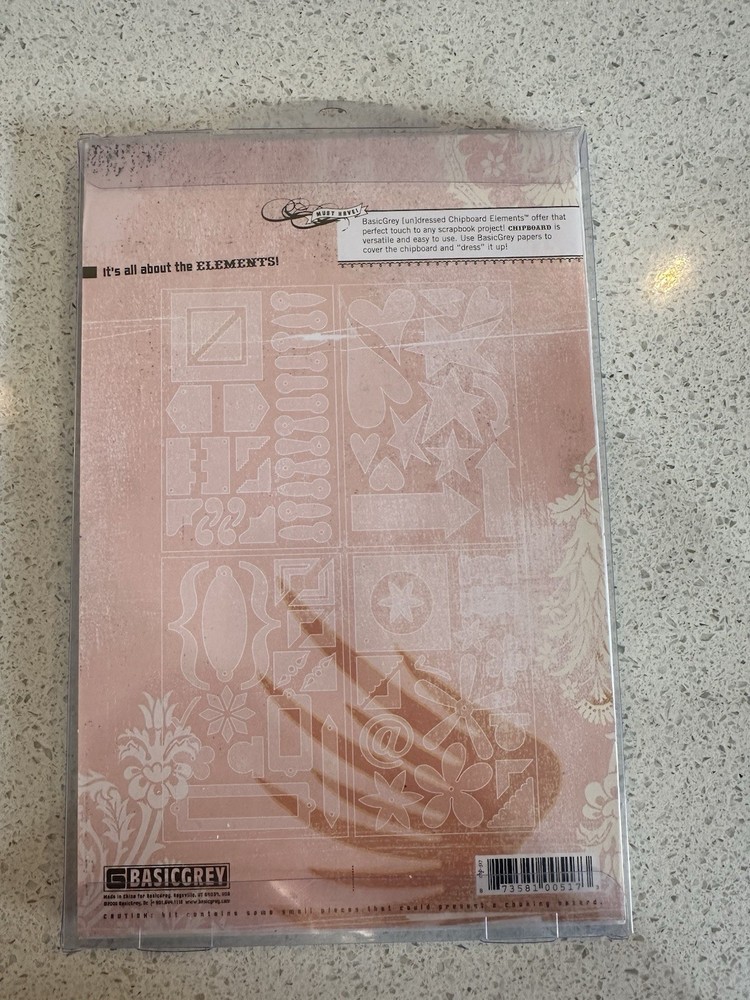 Basic Grey Undressed Chipboard- 6 Different Sets