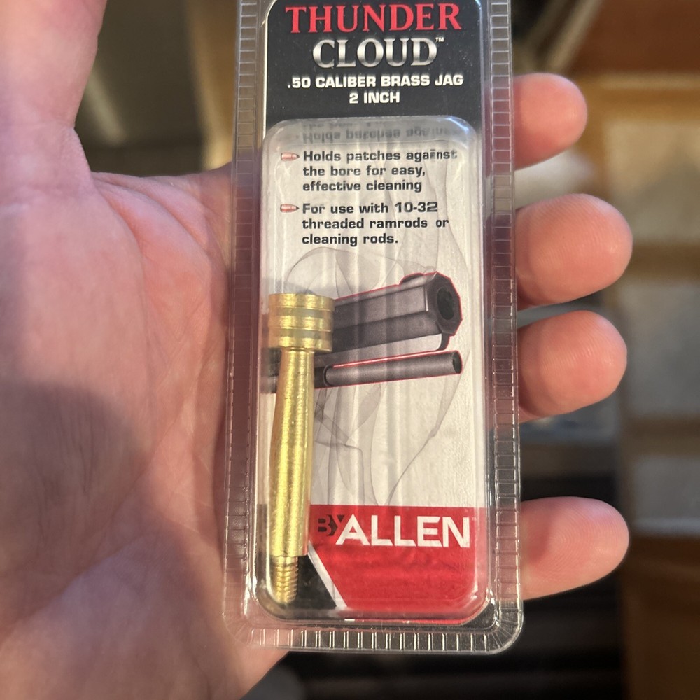 Allen Thunder Cloud 50 Caliber Brass Cleaning Patch Jag 2” Muzzleloader