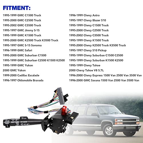 Multi-Function Combination Switch Replacement for 1995-2002 Chevy Tahoe S10