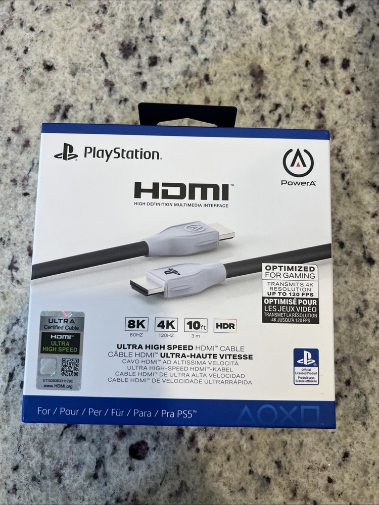 PlayStation 5 Accessories Bundle. Blue Controller, Chrome Vert Stand, HDMI Cable