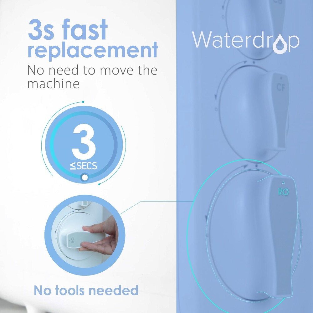 Waterdrop WD-G3-N2RO Filter, Replacement for WD-G3-W Reverse Osmosis System