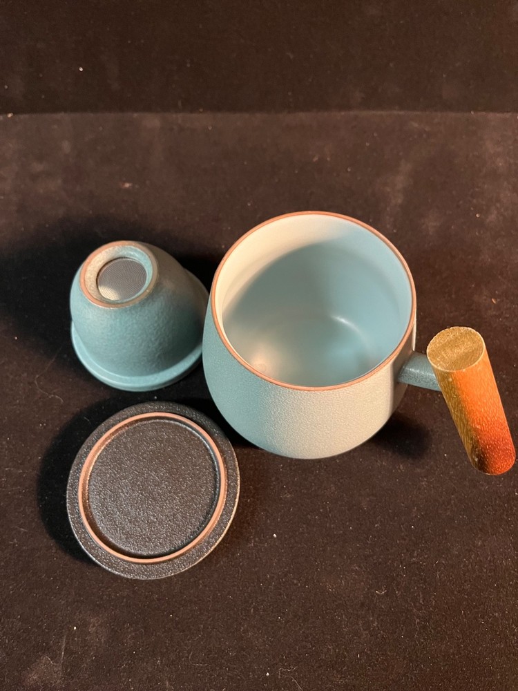 400ml Ceramic Mug Tea Filter Cup Tea Water Separation Cup