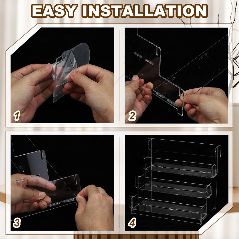 3 Tier Clear Greeting Card Display Stand, Clear