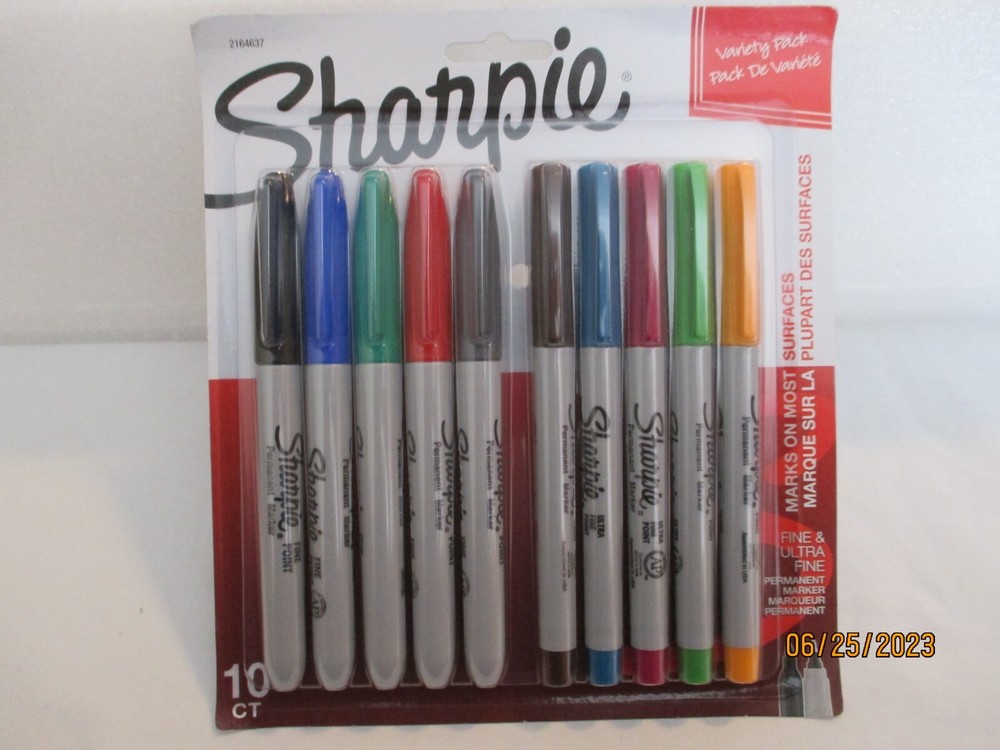Sharpie Permanent Markers Variety Pack 10 Pack 2164637
