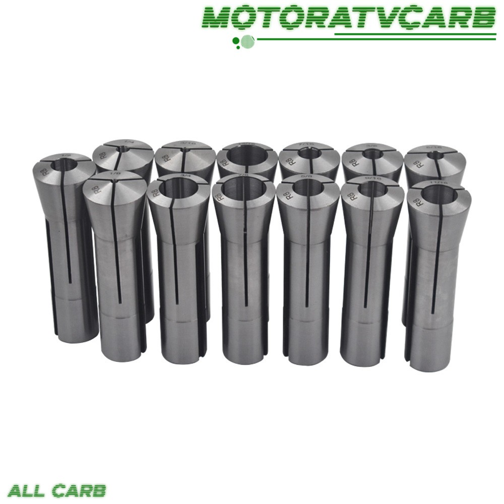 ALL-CARB Precision R8 Collet Set 13pc Mill Collets Set Collets for Mill Machine