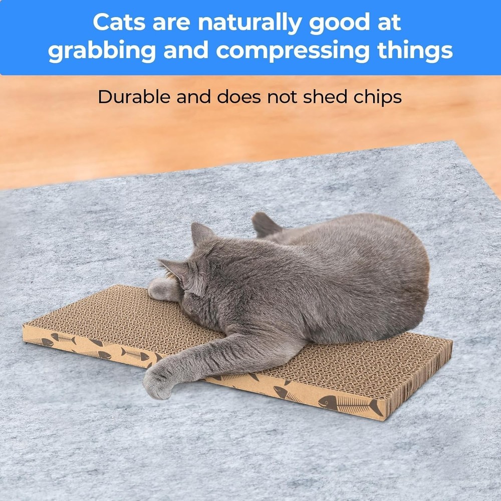 Splicing Cat Scratch Pad for Indoor Cats & Kittens, 2 Pack Cardboard Cat Scratch