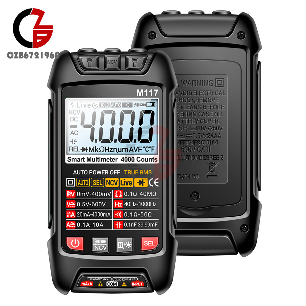 ANENG M117 Digital Multimeter NCV AC/DC Voltmeter Current 4000 Count True RMS