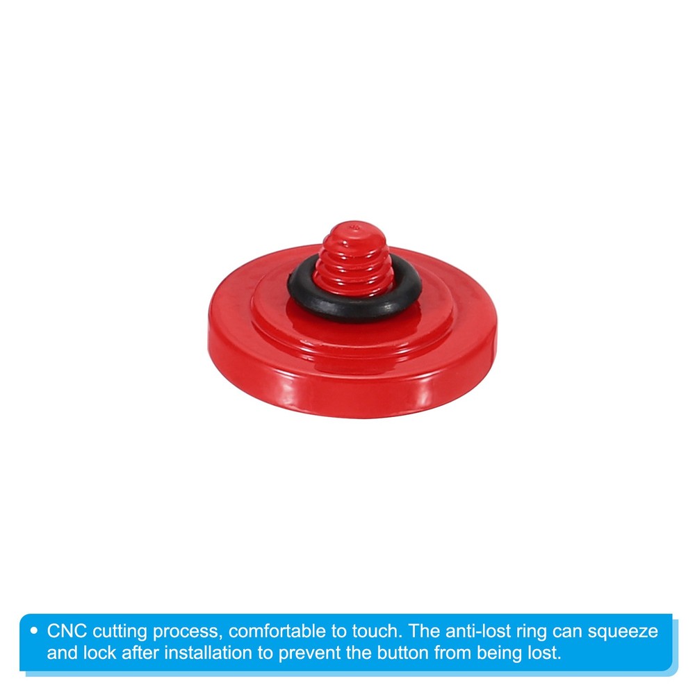 4PCS Soft Shutter Release Button Copper Camera Shutter Button Concave Red