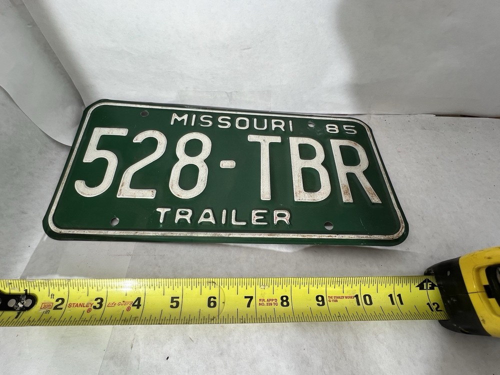 1985 Mo License Plate
