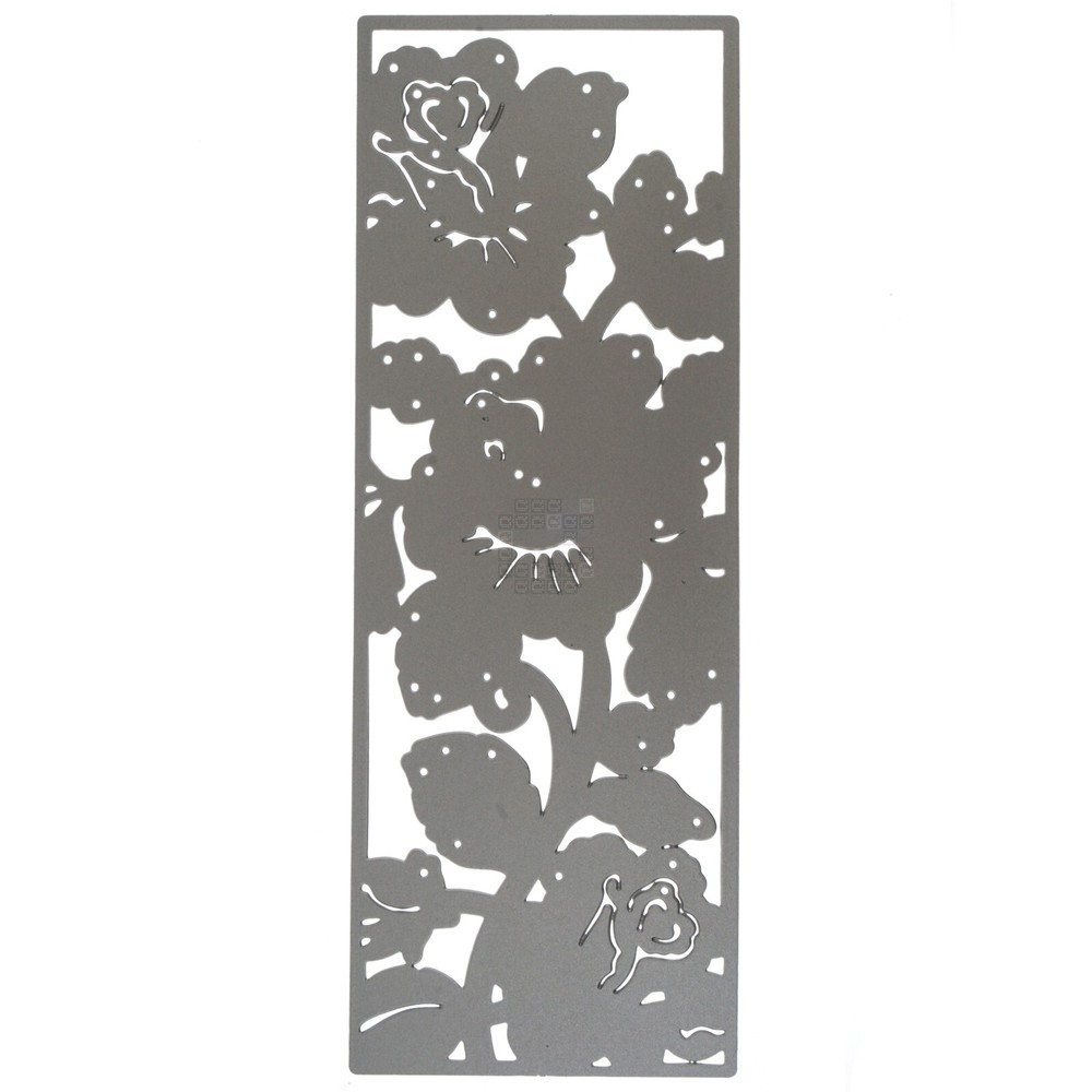 Entwined Roses Rectangular Metal Cutting Die