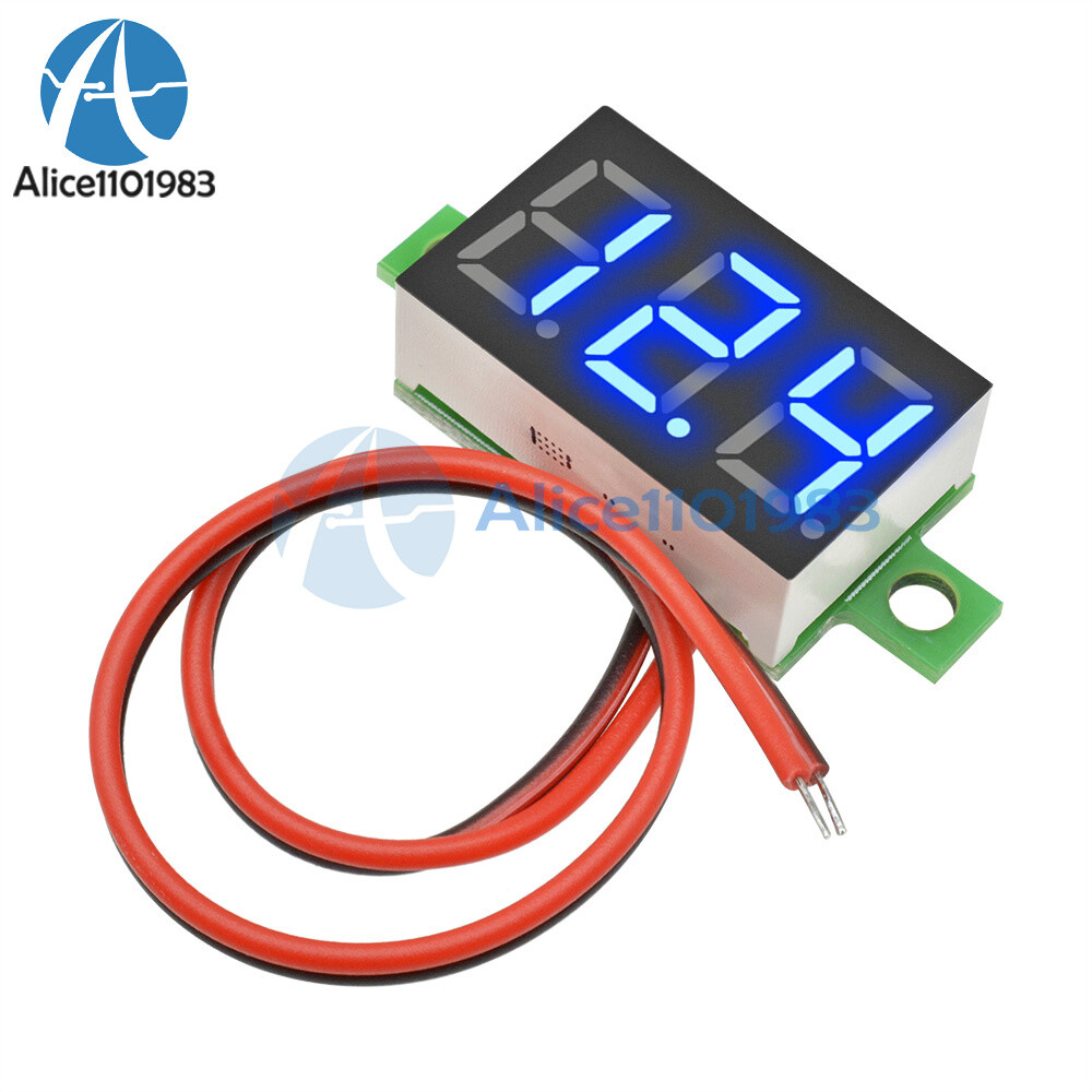 0.36 LED DC4.7-30V Blue Volt Voltage Meter Display Digital Voltmeter With 2 Wire