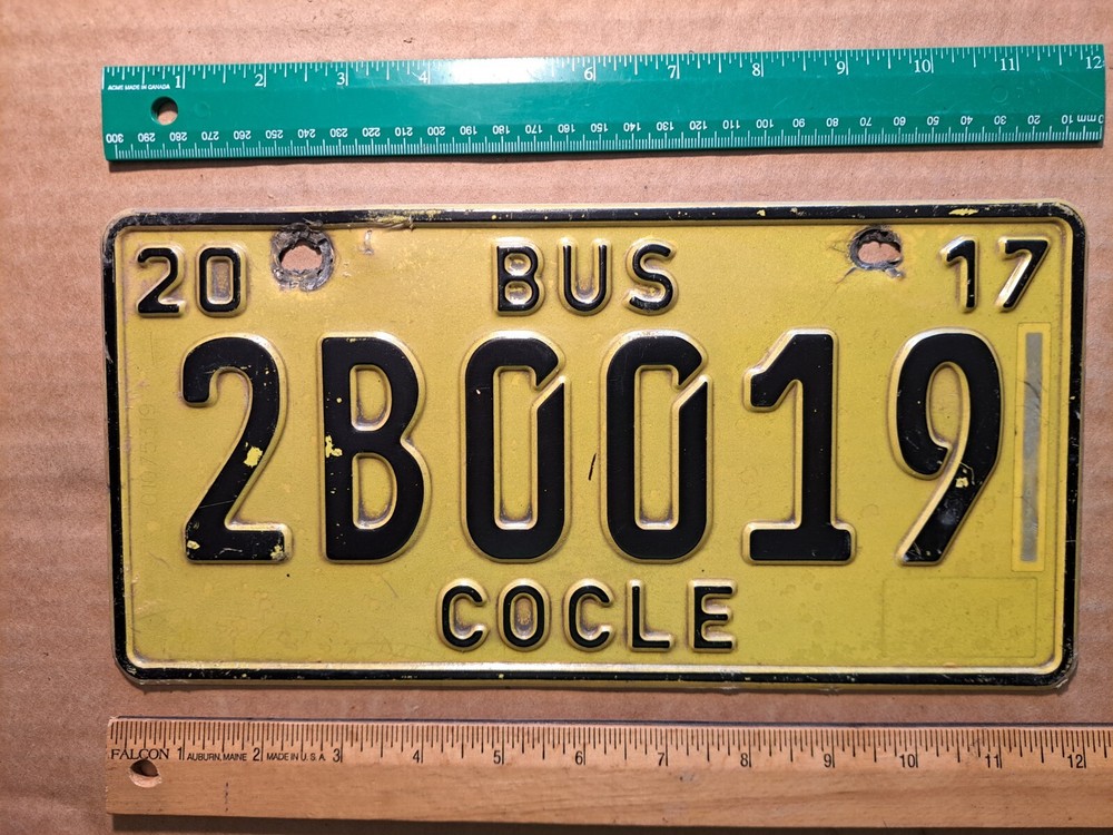 License Plate, Panama, 2017, Passenger, 2B 0019