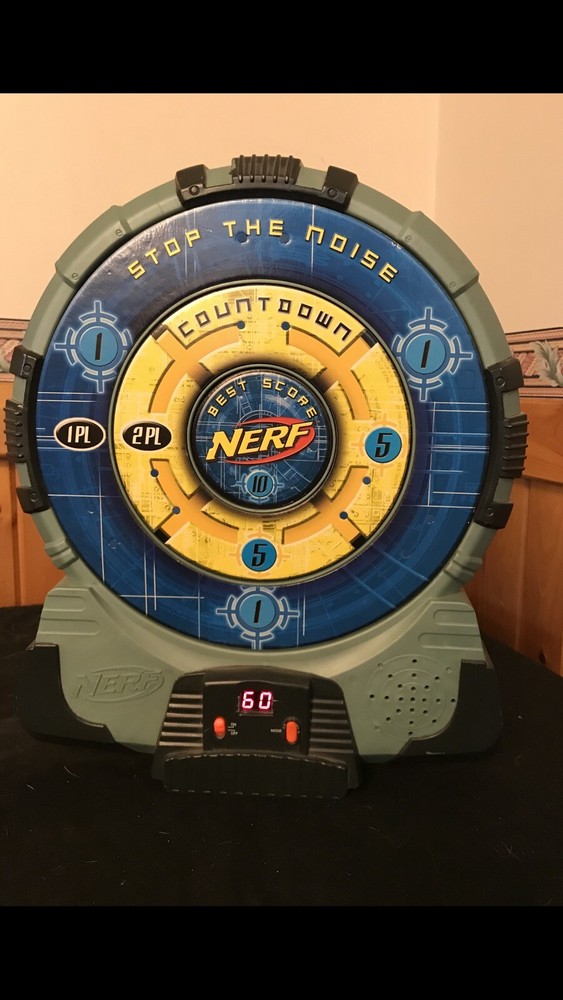 NERF Tech Target “Stop The Noise” Talking Electronic Dart / Scoreboard NO Gun