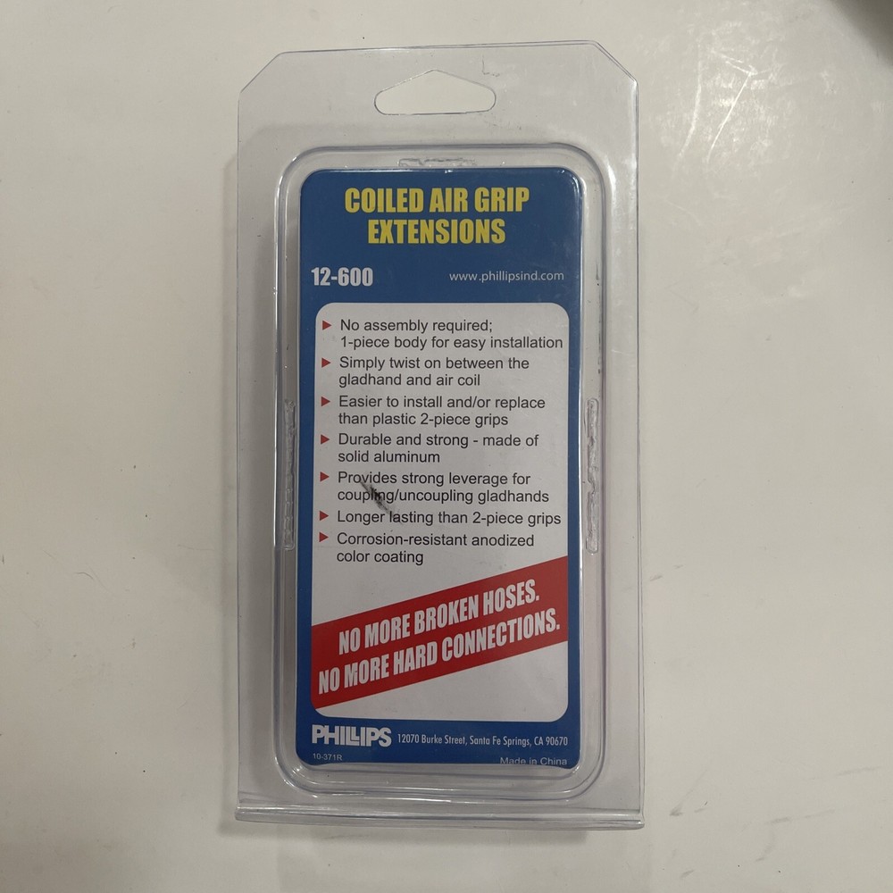 Phillips 12-600 Coiled Air Grip Extensions Grip Handle New E27
