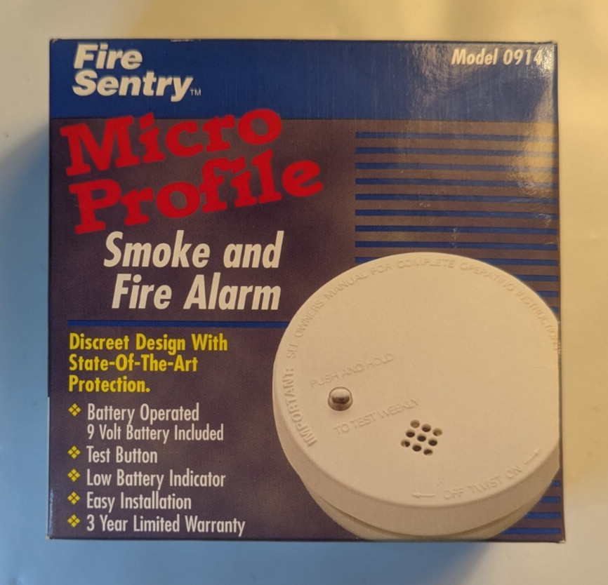 Fire Sentry Micro Profile Smoke & Fire Alarm Model #0914 New!