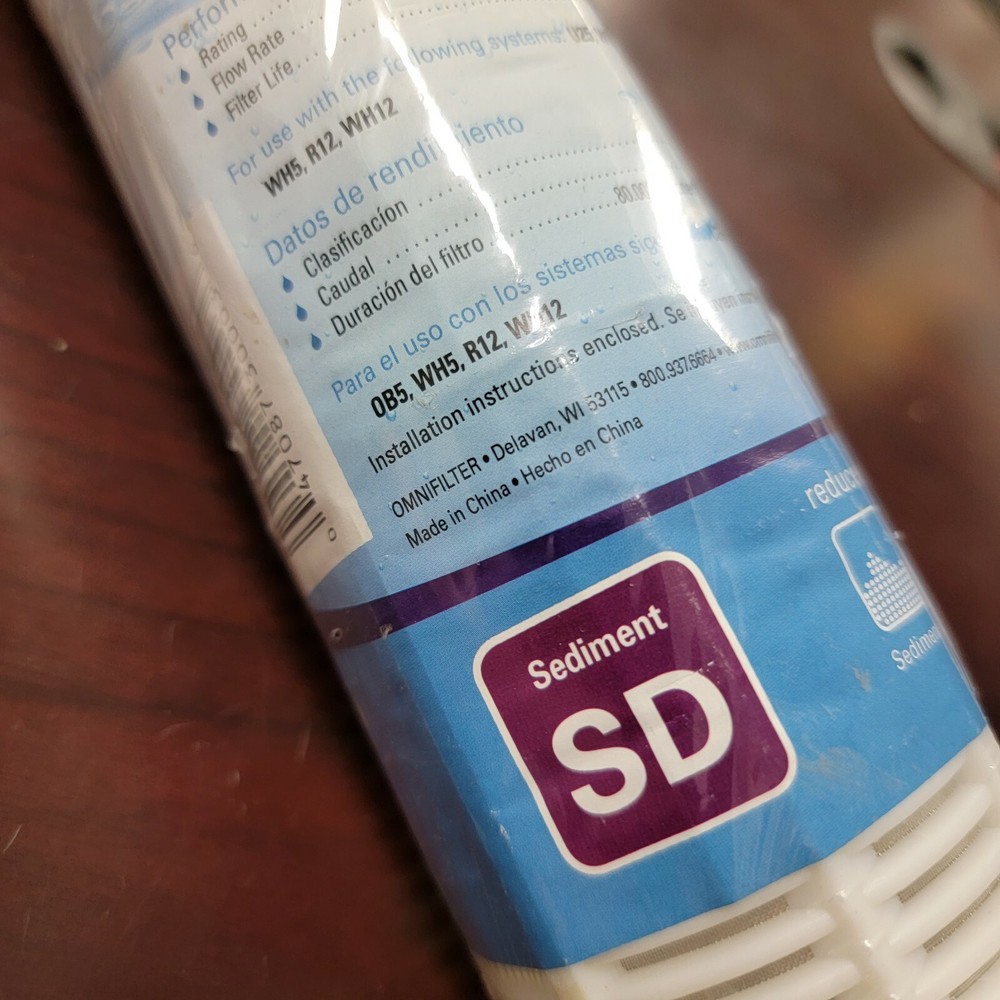 NEW FACTORY SEALED - OmniFilter RS19 whole house filter cartridge SD Sediment