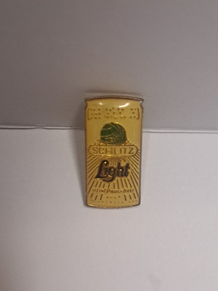 Schlitz Light Beer Can Lapel Hat Jacket Pin Vintage Enamel