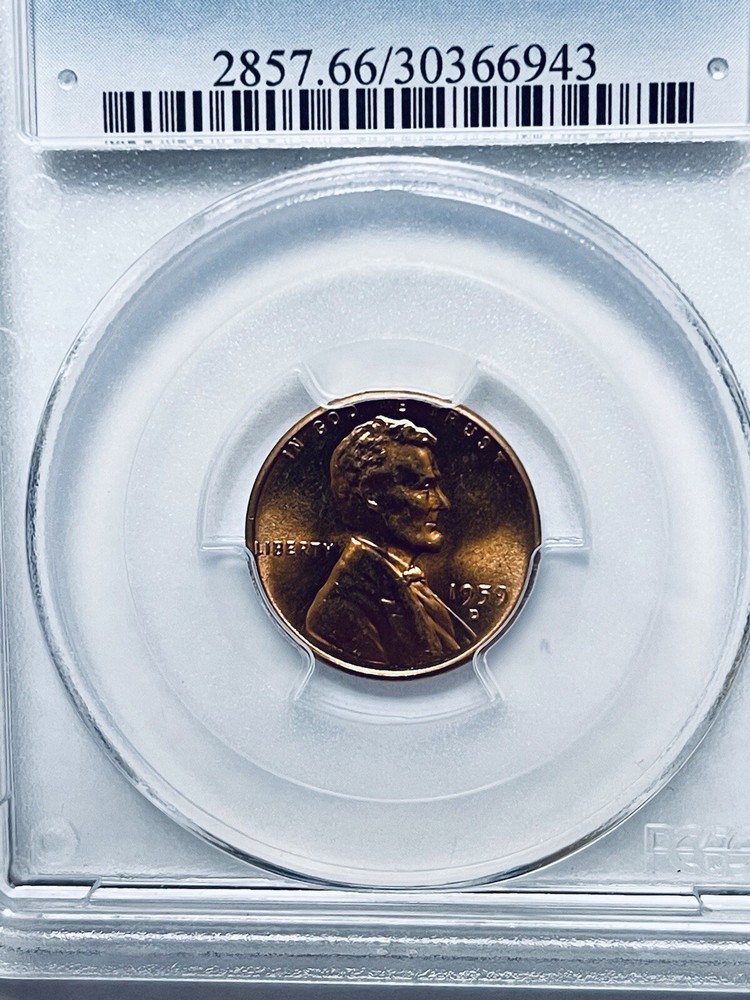 1959-D Lincoln Memorial Reverse Cent PCGS MS66RD