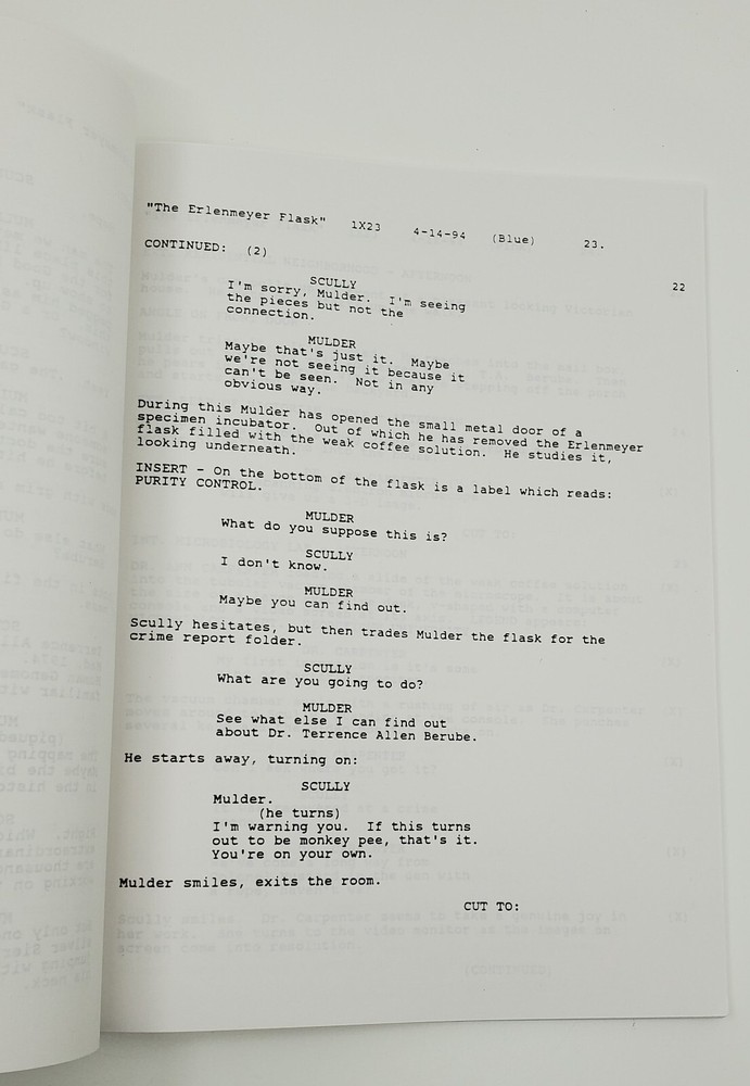 The X-Files "The Erlenmeyer Flask" Script Draft April 18 1994 Chris Carter