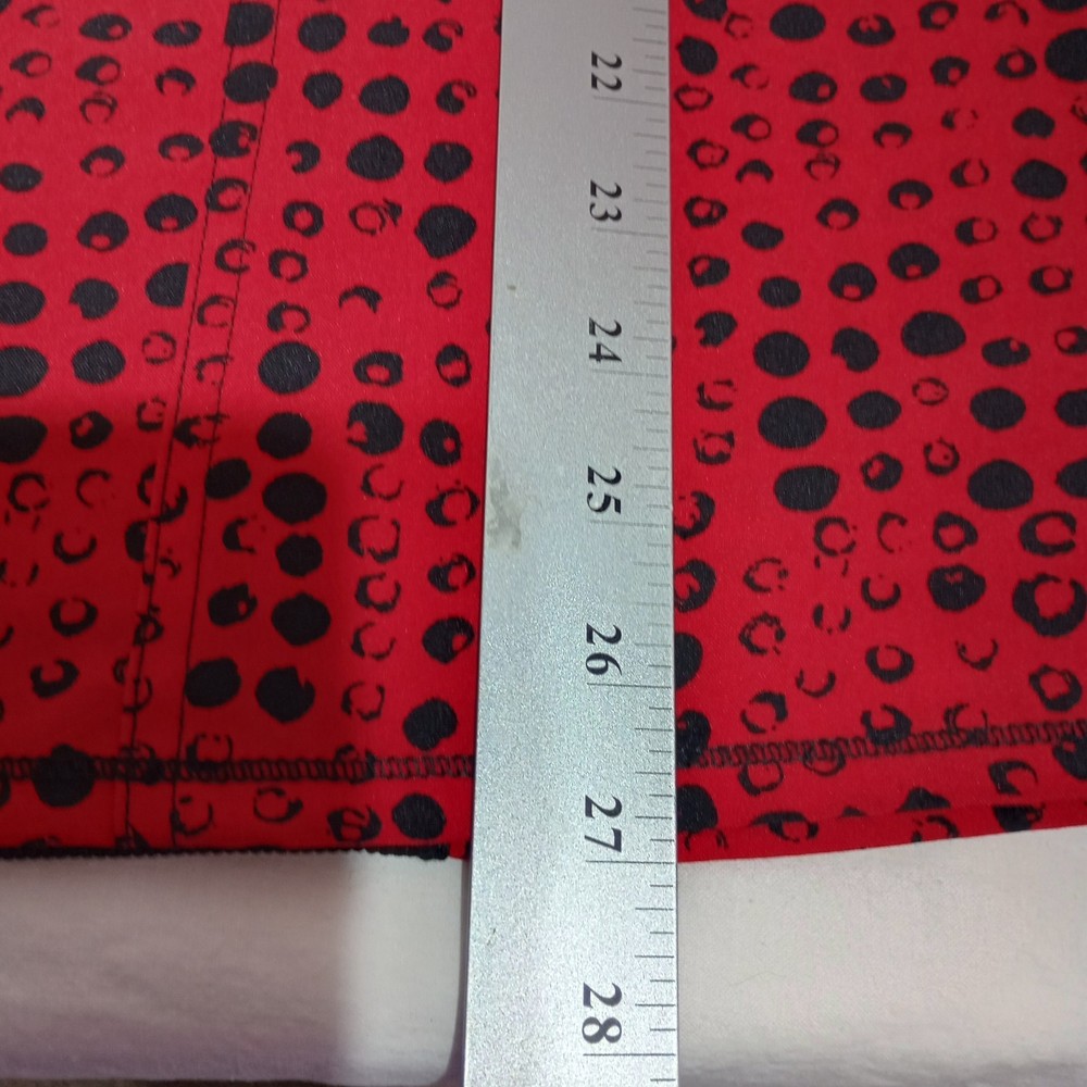Cherokee Infinity Scrub Top Red Black Polka Dot Black Back Panel 2629A Sz Large