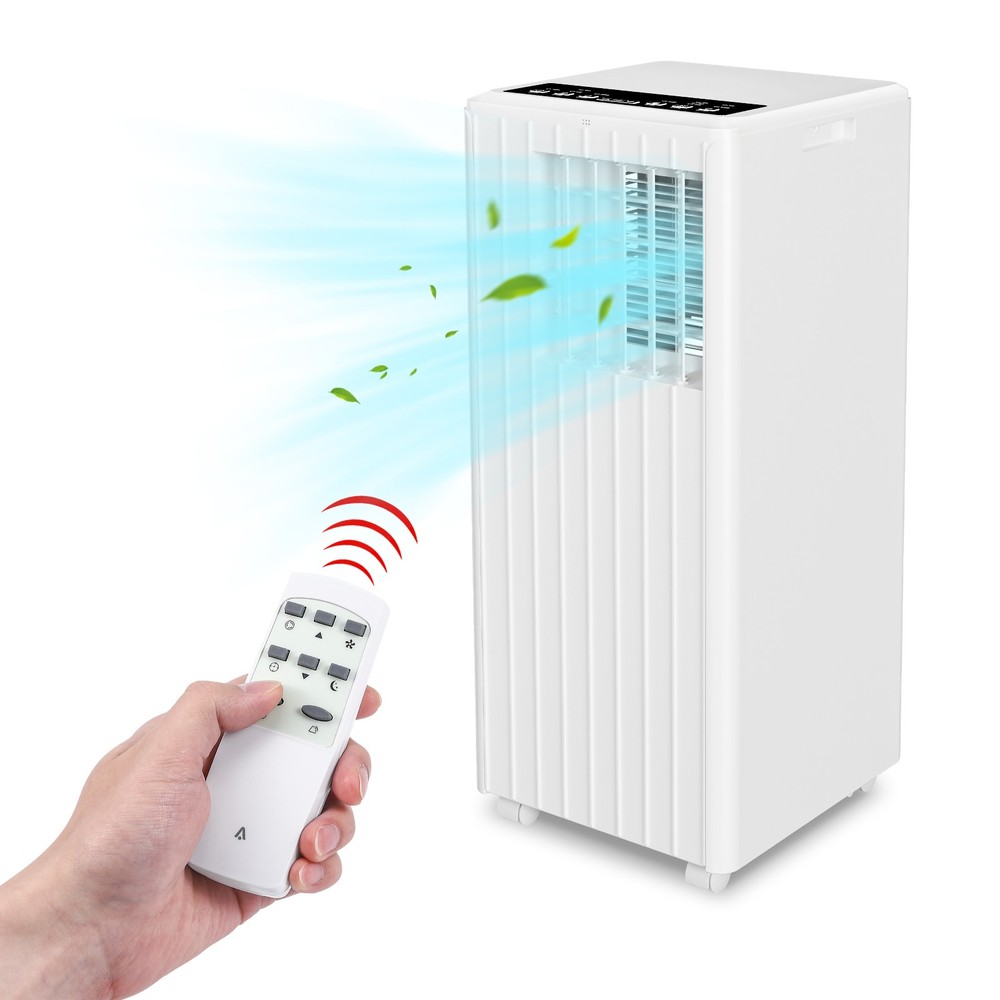 4-in-1 8000 BTU Portable Air Conditioner Rolling AC Unit Fan Dehumidifier Timer