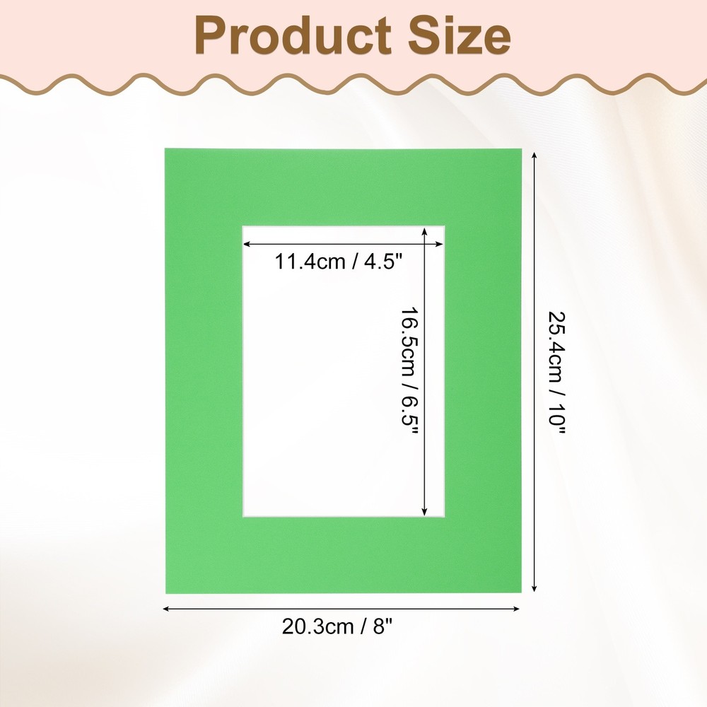 Picture Mats, 8x10 Frame Mattes, Green