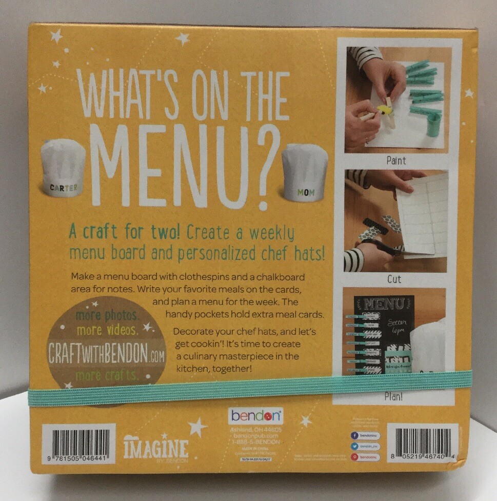 Menu Board Supplies for Weekly Menu Planner 2 Chef Hats