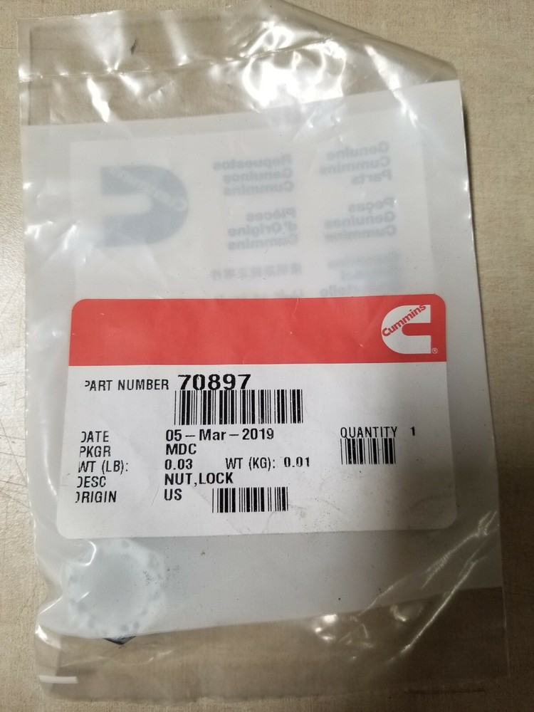 Cummins NUT,LOCK 70897