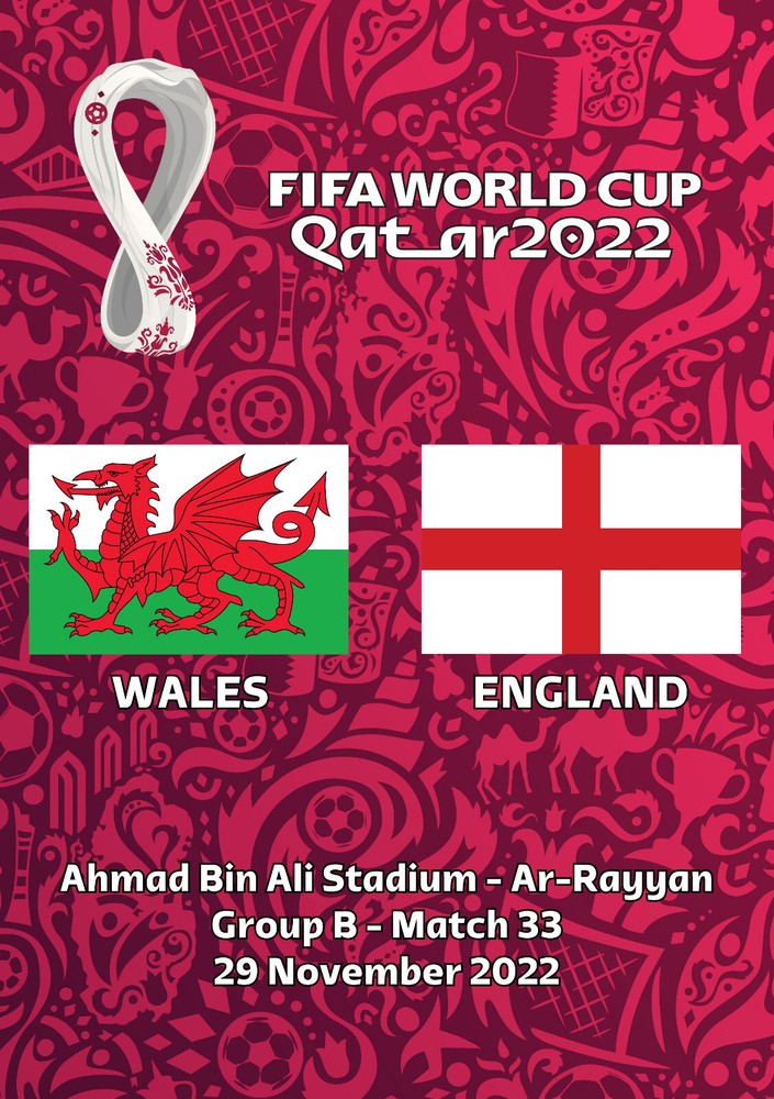 Program Wales - England World Cup 2022 Football