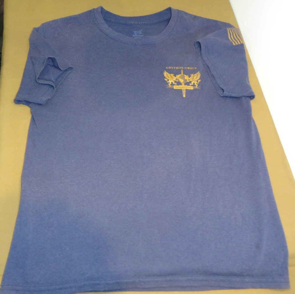 DISCONTINUED GRYPHON GROUP FORCE PROTECTION TRAINING COURSE BLUE SHIRT MEDIUM