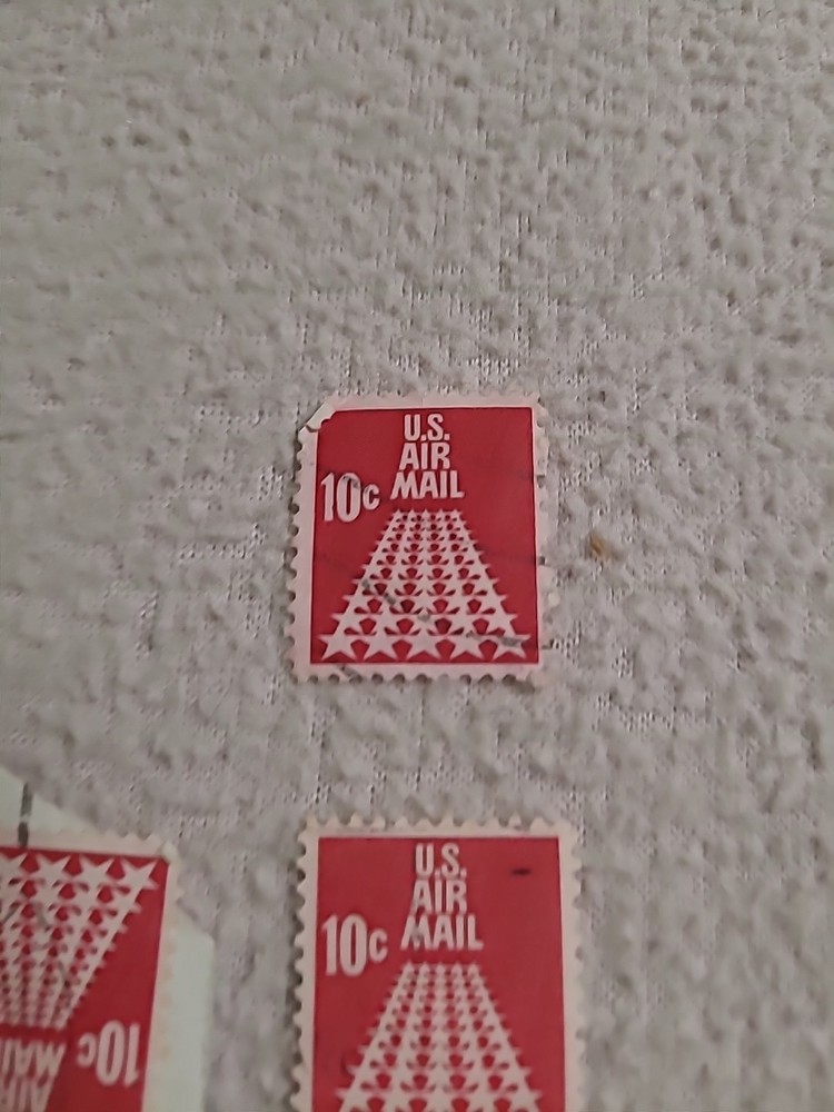 VTG. SIX 10 CENT U.S. AIR MAIL STAMPS (ENVELOPE 3)