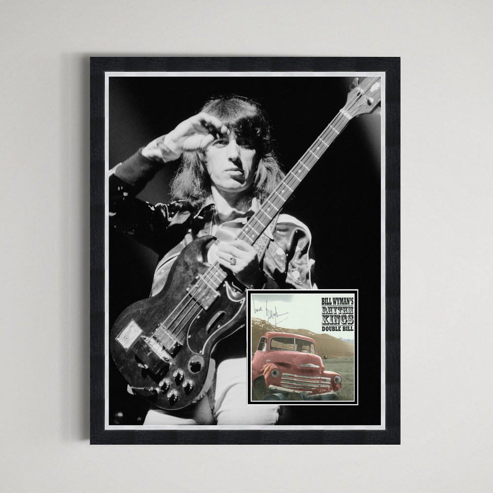 Bill Wyman - The Rolling Stones Hand Signed Authentic Autograph Framed Display