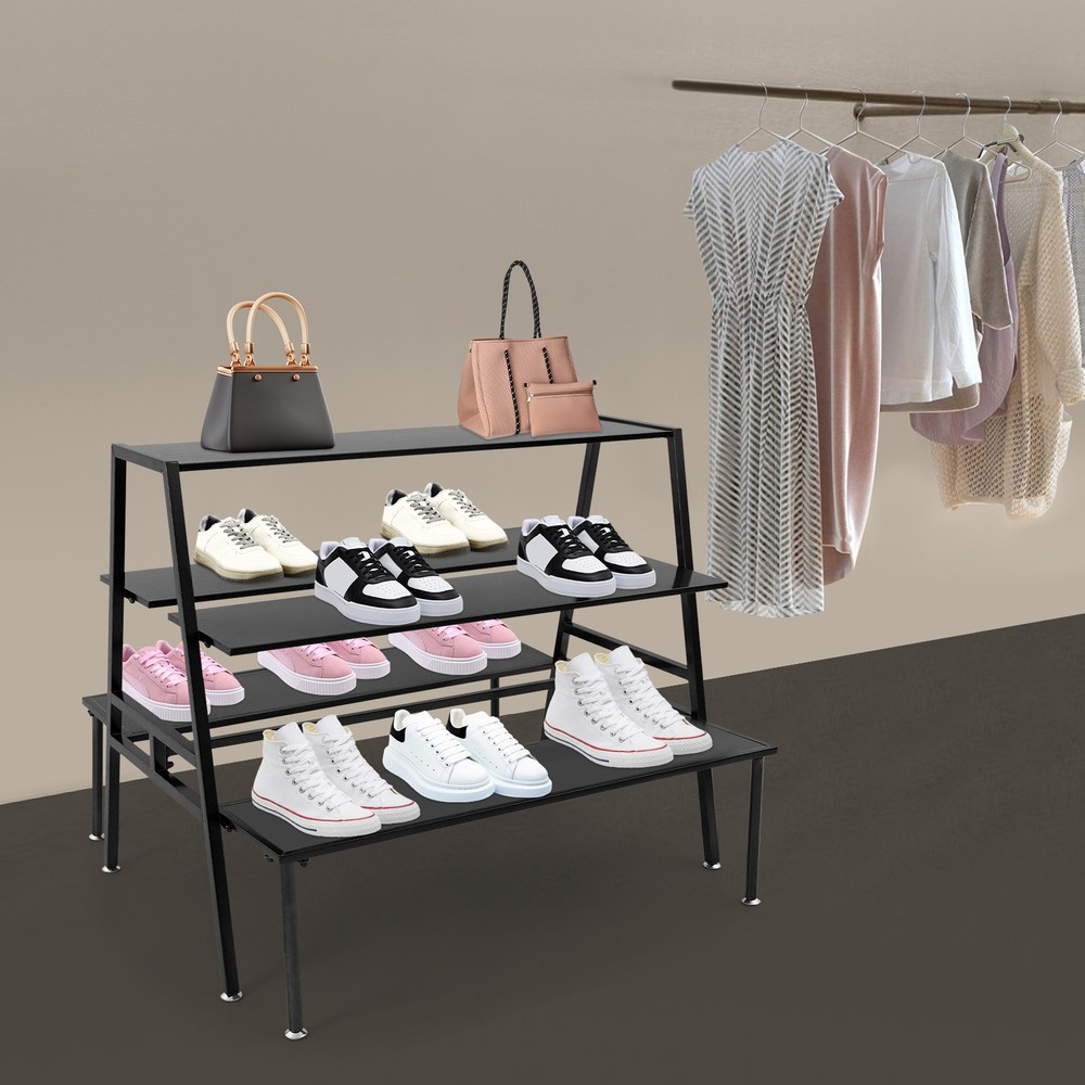 3 Tier Metal Retail Shoe Handbag Display Stand 119*105*100cm Flower Pot Rack