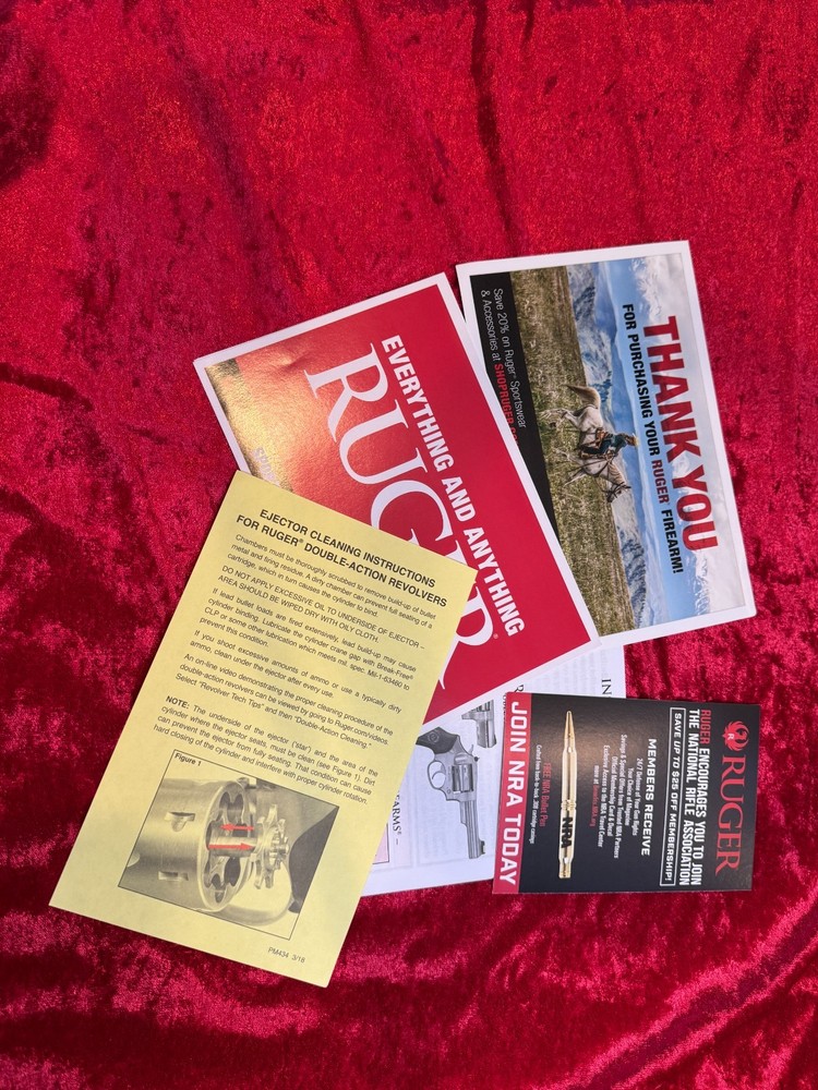 Original Ruger Gun Manuals – Multiple Models – Factory Instructions
