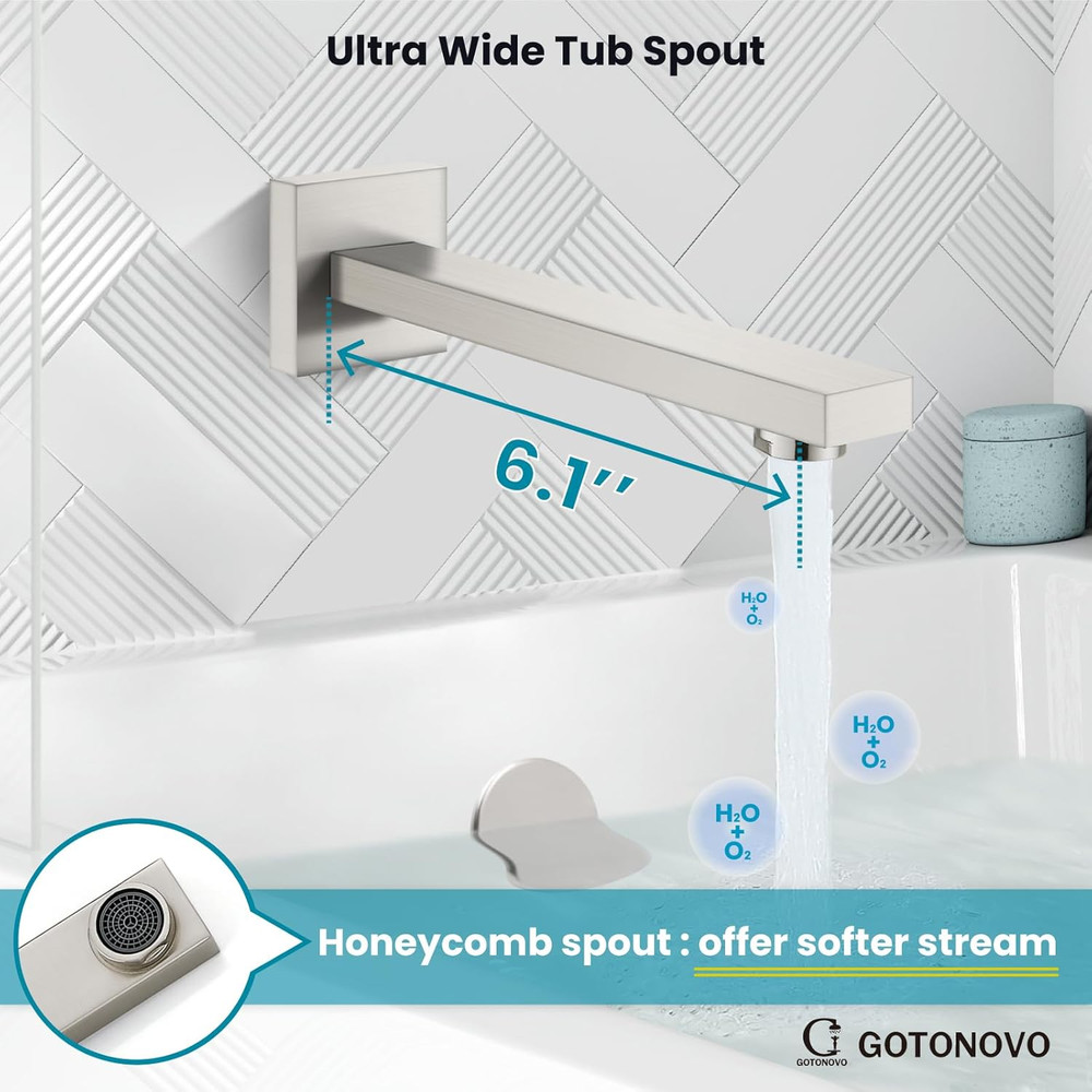 Brushed Nickel 3-Function Shower System with Rainfall Head & Handheld Spray