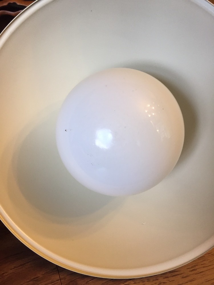 Used Progress Lighting Hanging Cream Colored Light W/ Globe & Mount