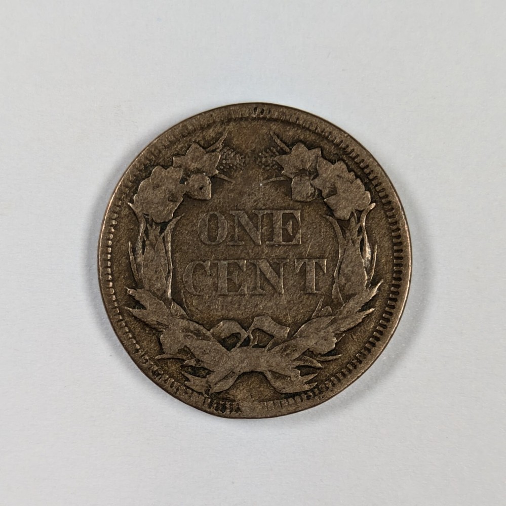 1858 Large Letters Flying Eagle One Cent VG