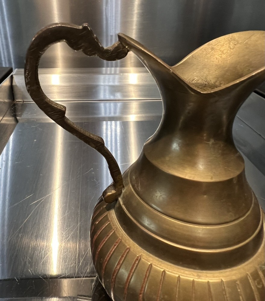 vintage mid century Brass Small Weeping Jug