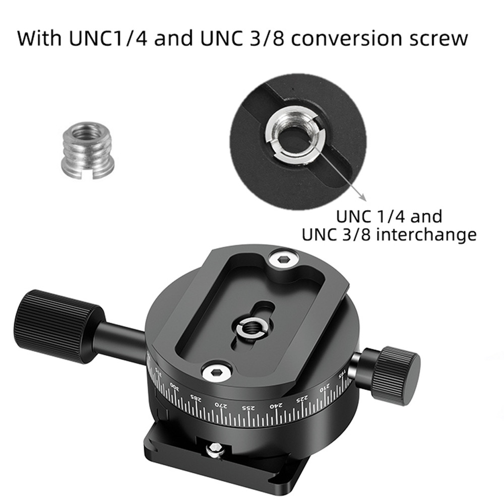 360° Panorama Quick Release Plate Clamp with Quick Release Plate for DSLR Camera