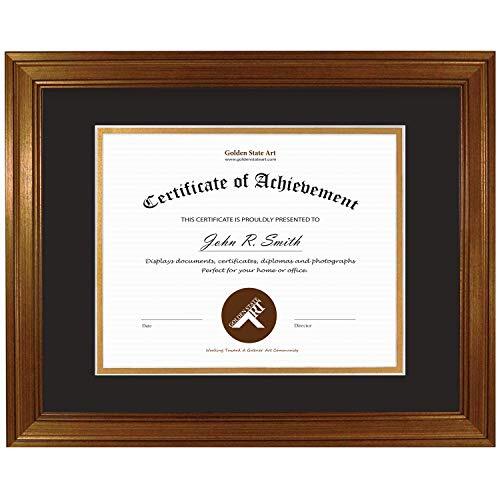 11x14 Frame for 8x10 Diploma/Certificate Includes Double Mat and Real Glass