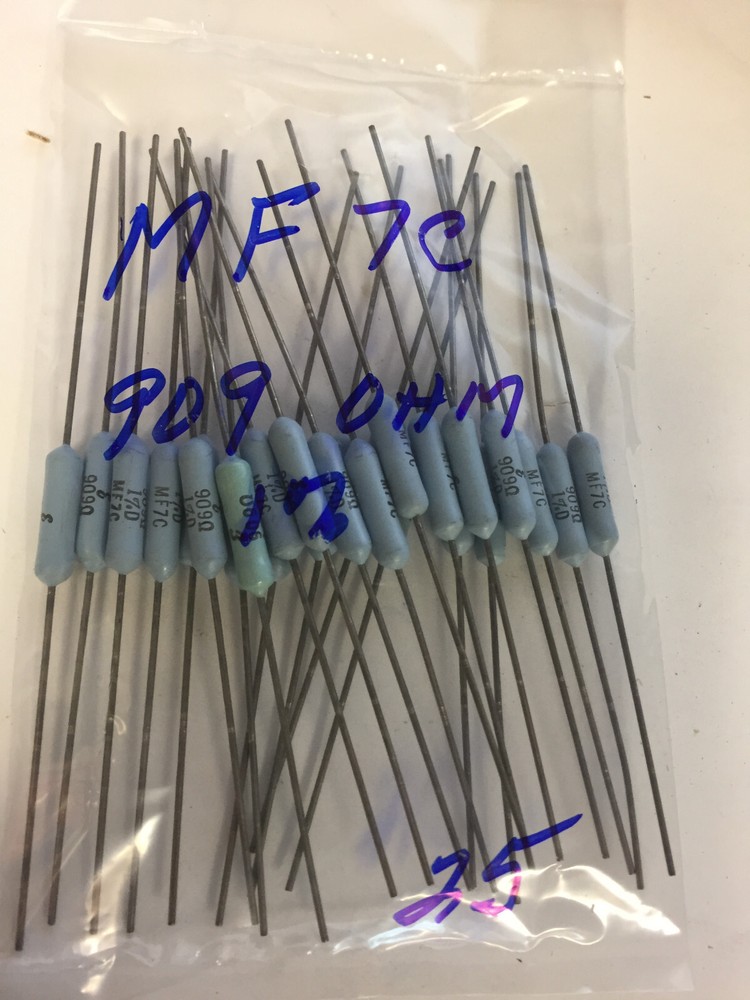 MF7C 909   OHM 1% RESISTORS 25   PCS NOS