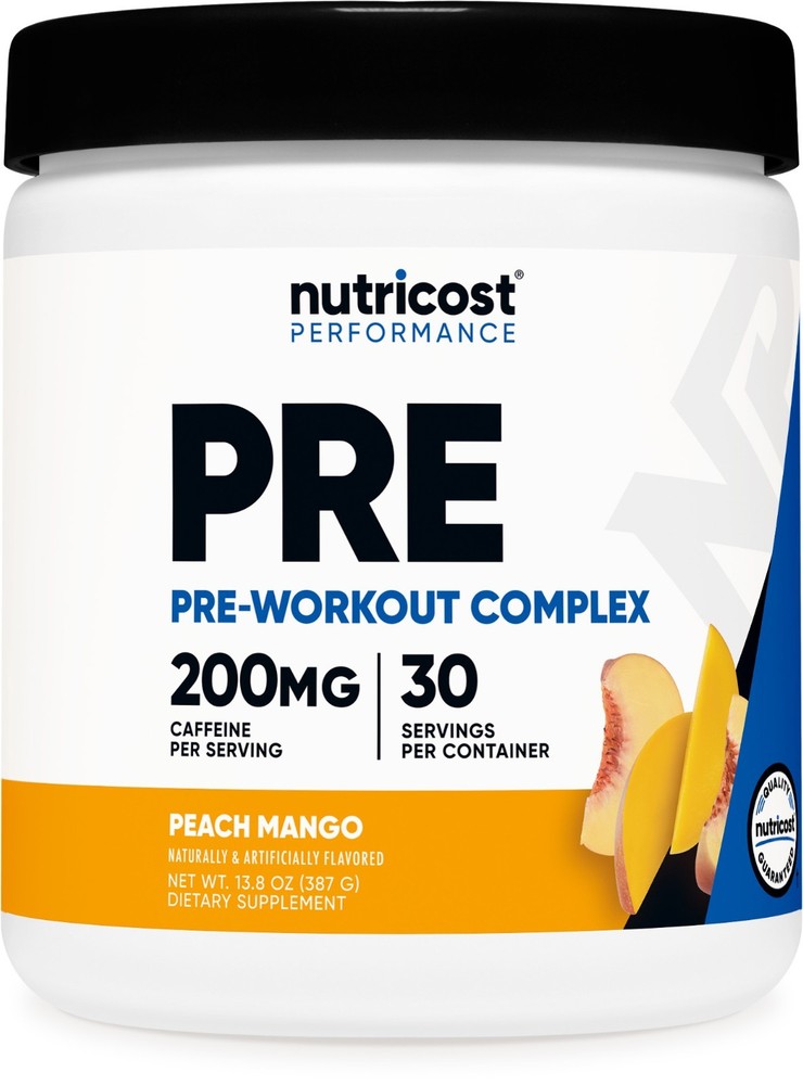 Nutricost Pre-Workout Complex Powder (Peach Mango) 30 Servings