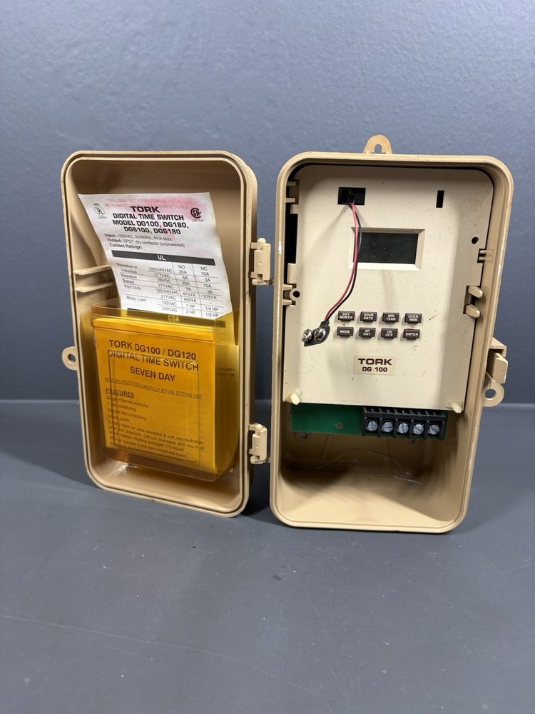 Tork DGM100 DGM 100 7 Day Scheduling Digital Time Switch