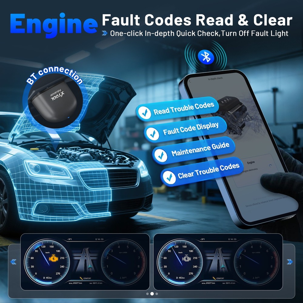 XTOOL AD20 PRO Wireless OBD2 Scanner Code Reader All System Car Diagnostic Tool