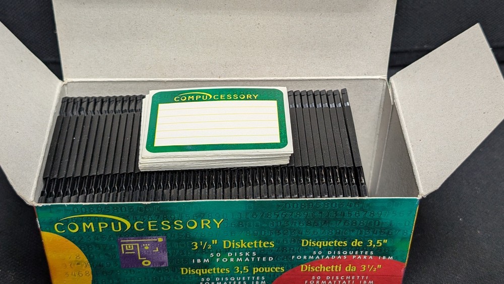 Compucessory 3.5 Diskettes IBM formatted 43 Count With Labels